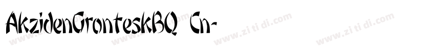 AkzidenGronteskBQ Cn字体转换